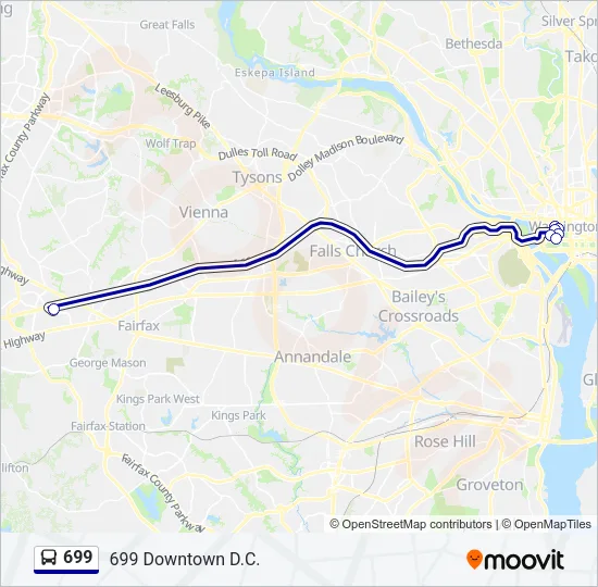 699 Bus Line Map