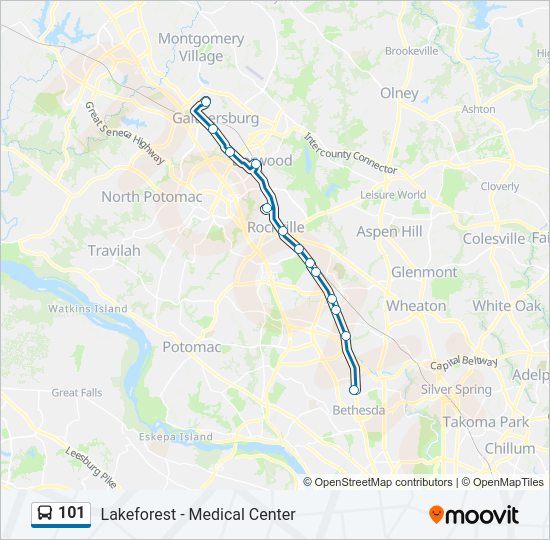 101 Bus Line Map