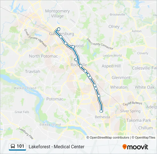 101 Bus Line Map