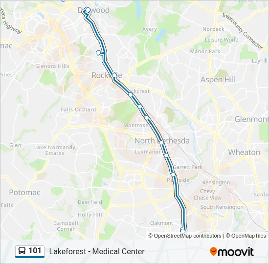 101 Bus Line Map