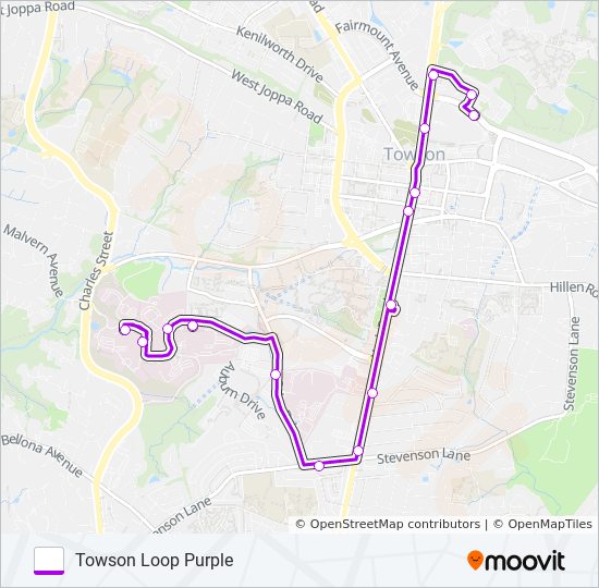 towson purple Route Schedules Stops Maps Purple Loop