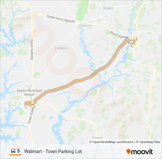 5 Bus Line Map