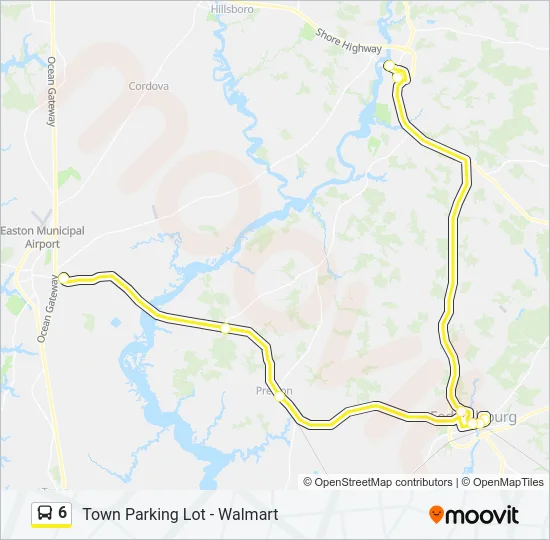 6 Bus Line Map