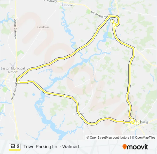 6 Bus Line Map