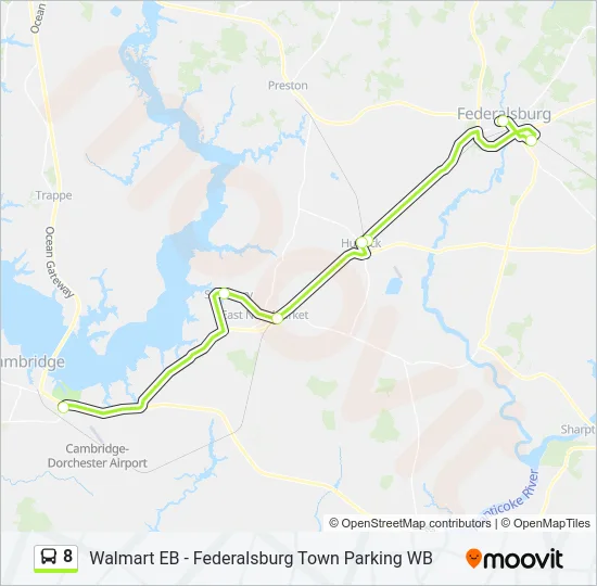 8 Bus Line Map