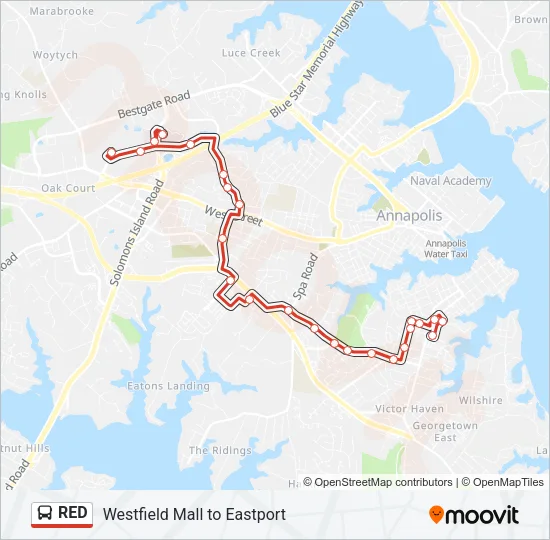 RED Bus Line Map