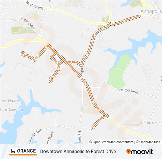 ORANGE Bus Line Map