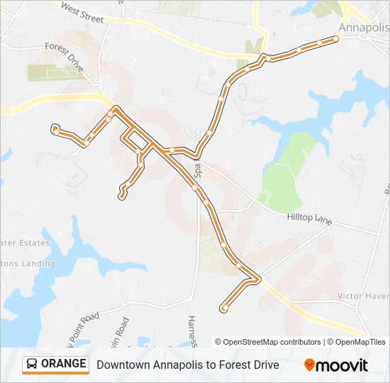 ORANGE Bus Line Map