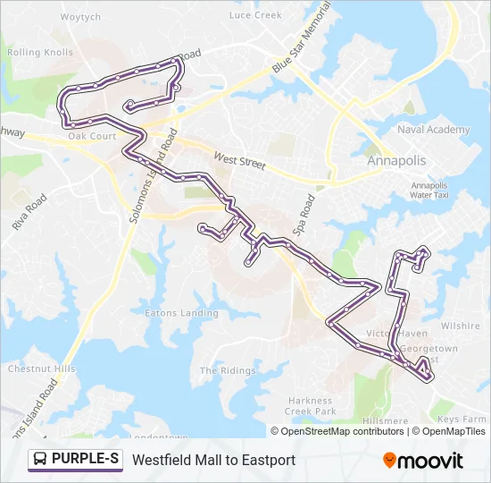 PURPLE-S Bus Line Map
