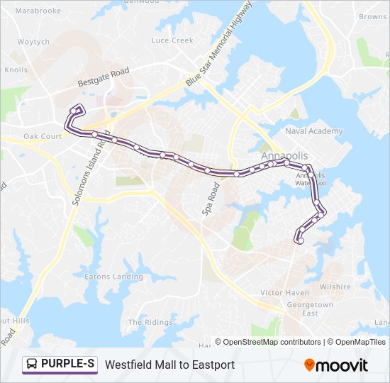 PURPLE-S Bus Line Map