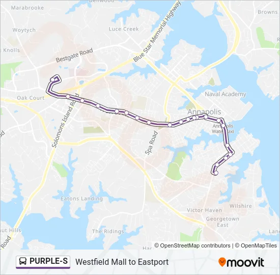 PURPLE-S Bus Line Map