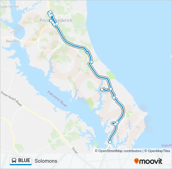 BLUE Bus Line Map