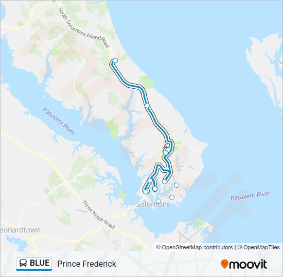 BLUE Bus Line Map
