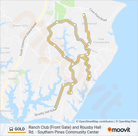 GOLD Bus Line Map