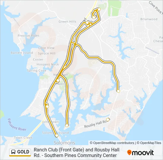 GOLD Bus Line Map