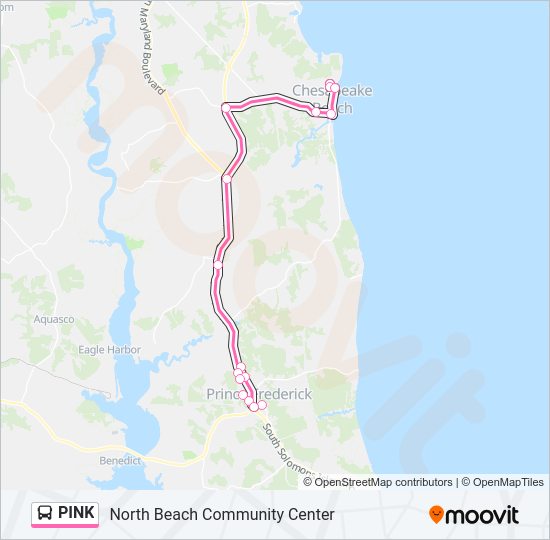 PINK Bus Line Map