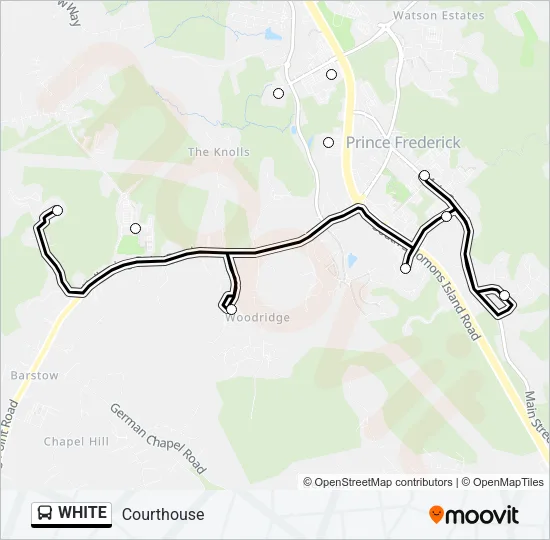 WHITE Bus Line Map
