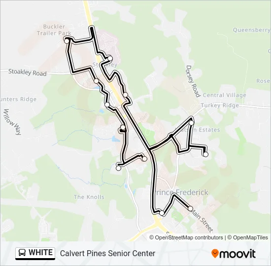 WHITE Bus Line Map