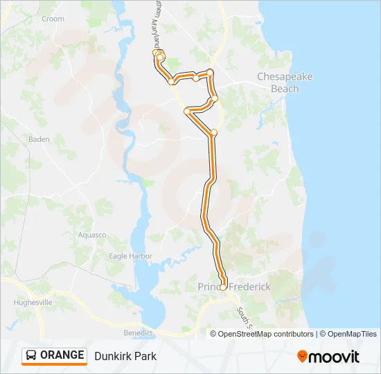 ORANGE Bus Line Map