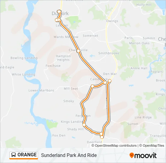 ORANGE Bus Line Map