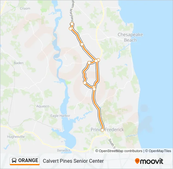 ORANGE Bus Line Map