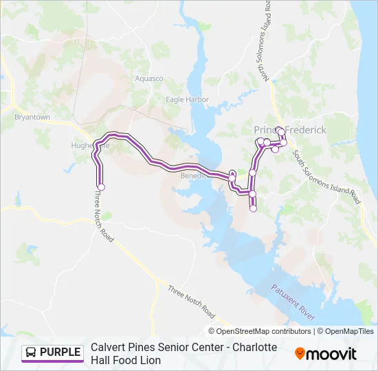 PURPLE Bus Line Map