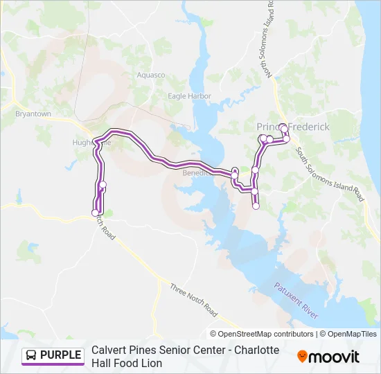 PURPLE Bus Line Map