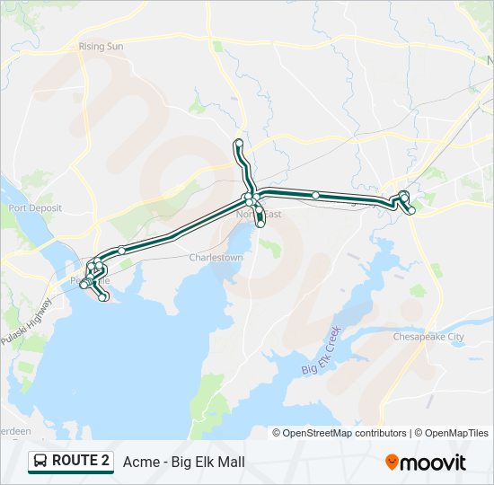 ROUTE 2 Bus Line Map
