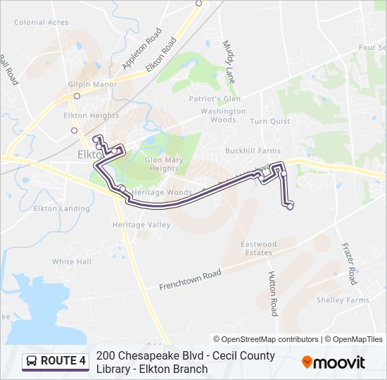 ROUTE 4 Bus Line Map