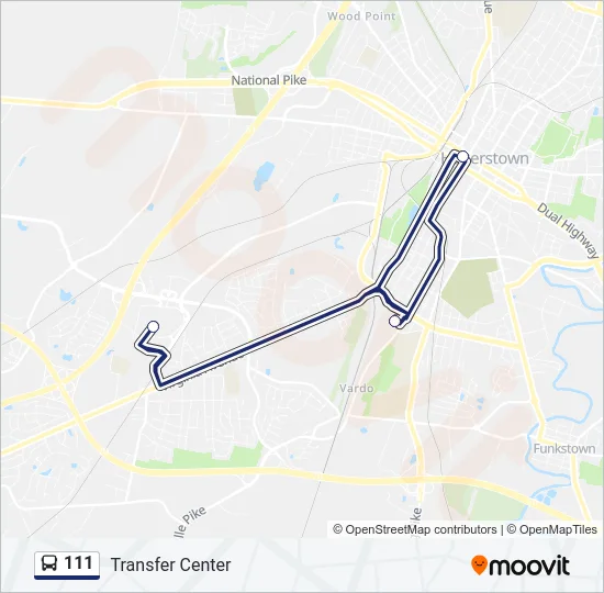 111 Bus Line Map