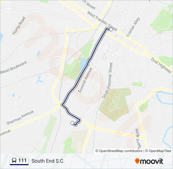 111 Bus Line Map