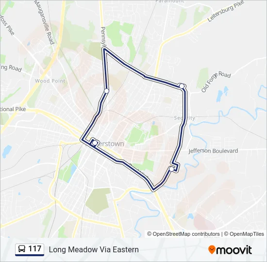 117 Bus Line Map