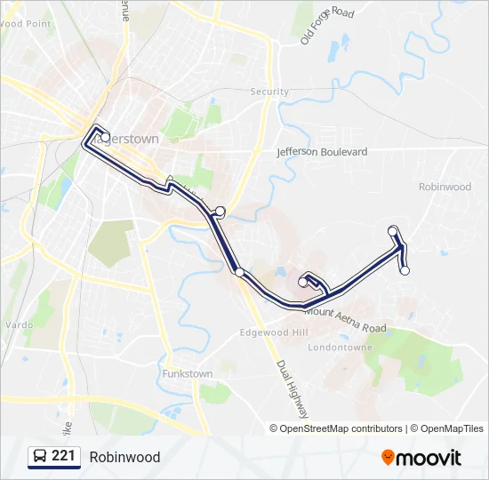221 Bus Line Map