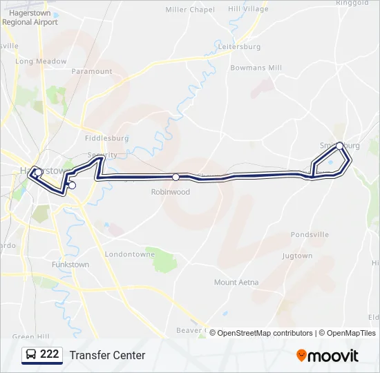 222 Bus Line Map