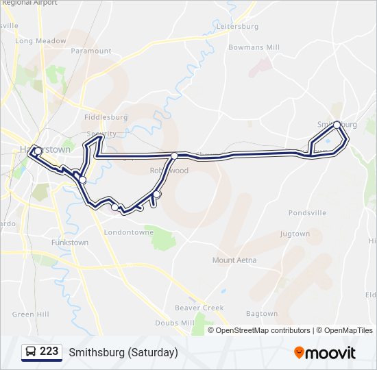 223 Bus Line Map
