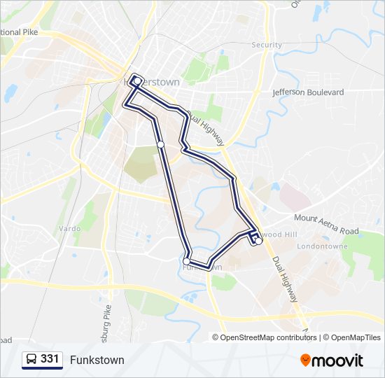 331 bus Line Map