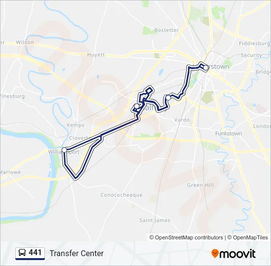 441 Bus Line Map