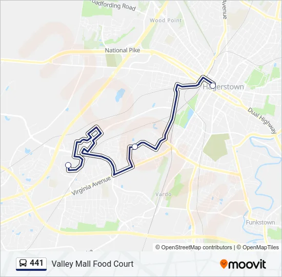 441 Bus Line Map