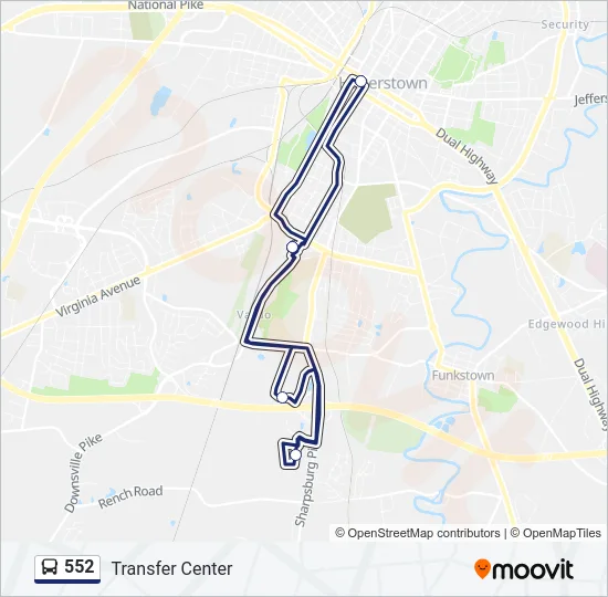 552 Bus Line Map