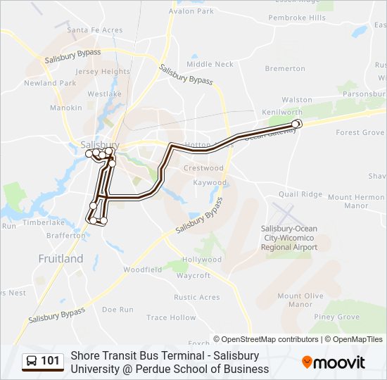 101 Bus Line Map
