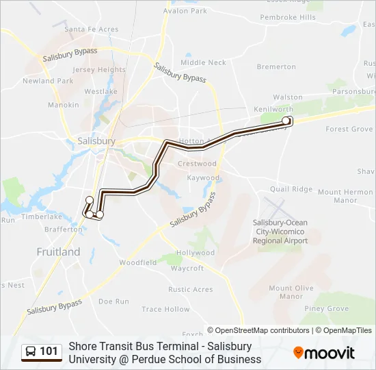 101 Bus Line Map
