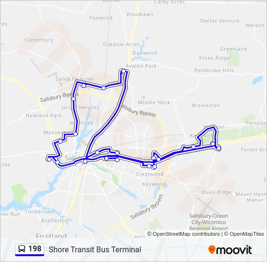 198 Bus Line Map