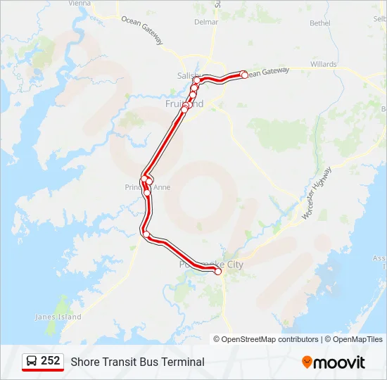 252 Bus Line Map