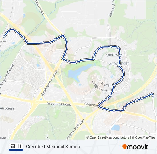 Mapa de 11 de autobús