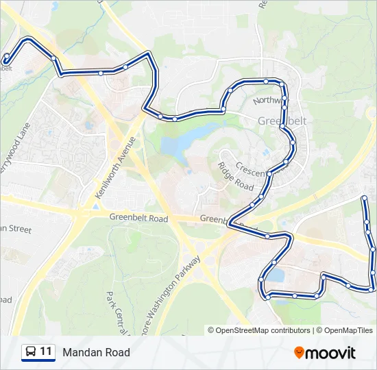 11 Bus Line Map