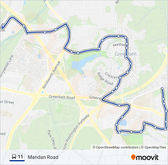 Mapa de 11 de autobús