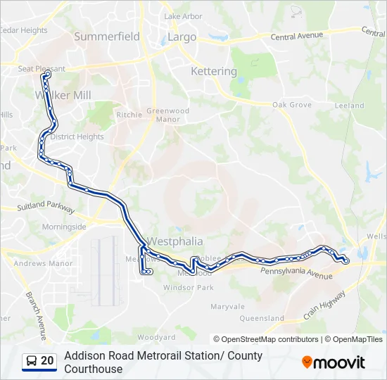 20 Bus Line Map