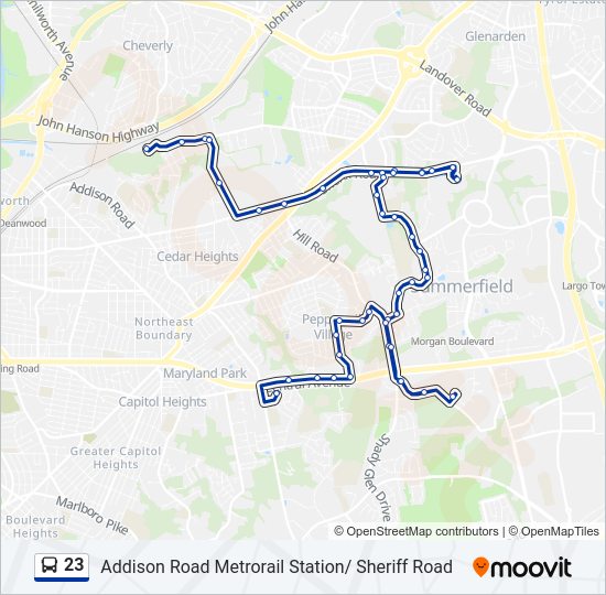 23 Bus Line Map