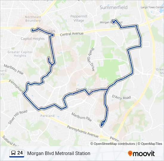 24 Bus Line Map