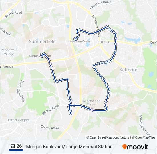 26 Bus Line Map